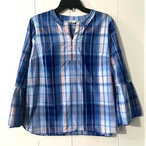 Talbots Petite plaid tunic top
